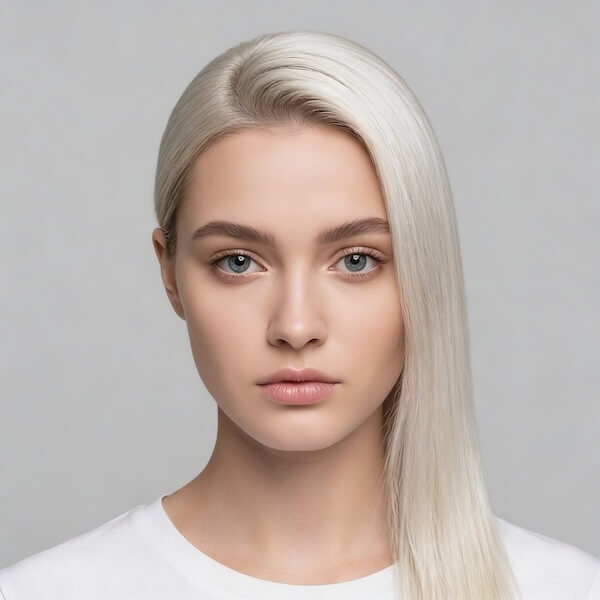 Platinum Side Part