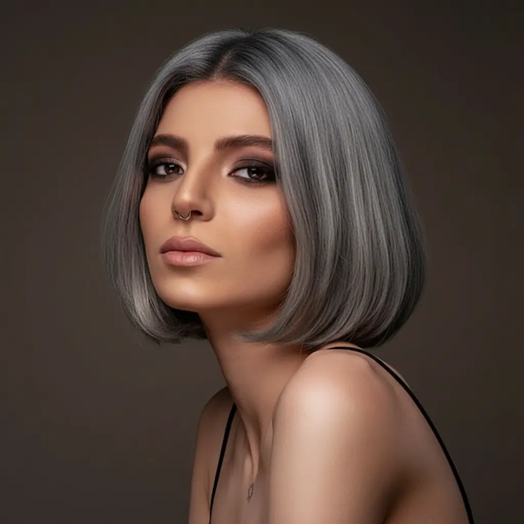 AI hairstyle change result