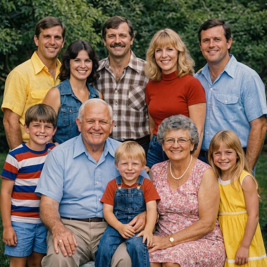 AI restored and colorized photo