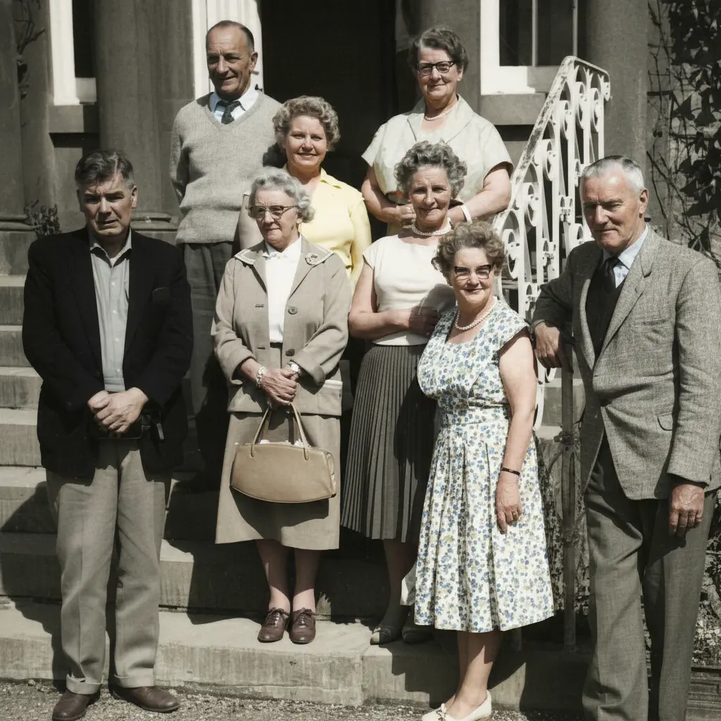 AI restored and colorized photo