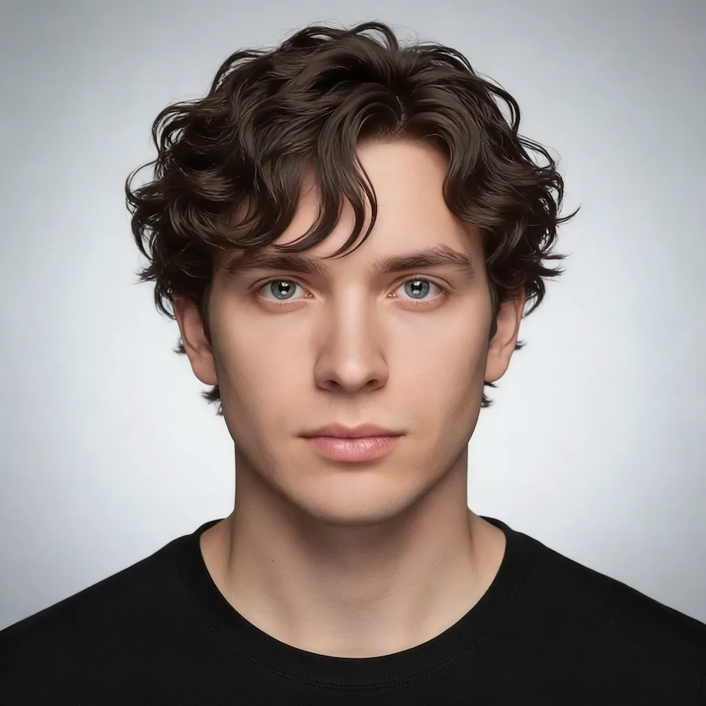 AI generated image: A messy textured perm