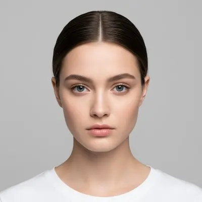 Original reference image for: AI generated female hairstyle female platinum side part