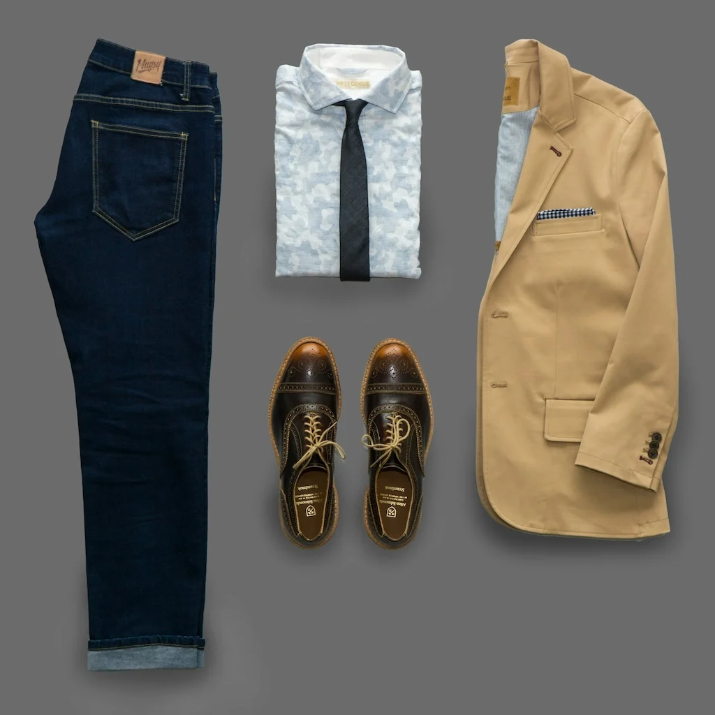 Original reference image for: AI generated image: Full-body standing shot, one foot slightly forward to showcase the footwear, confident posture