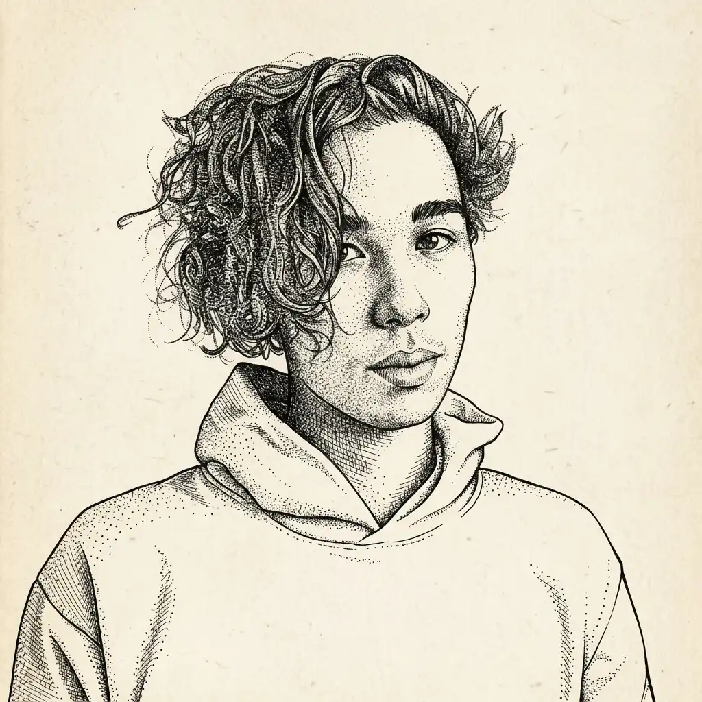 AI photo to sketch result in Ink Sketch style