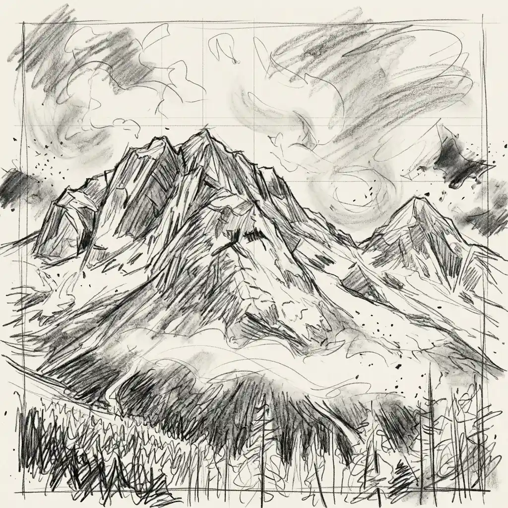 AI photo to sketch result in Colored Pencil Sketch style