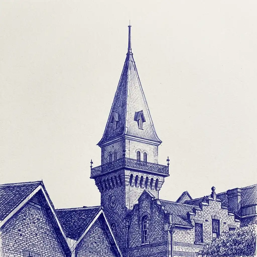 AI photo to sketch result in Ballpoint Pen Sketch style